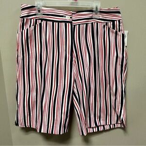 Striped Red and Blue Shorts Kate Park Sz 10 NWT
